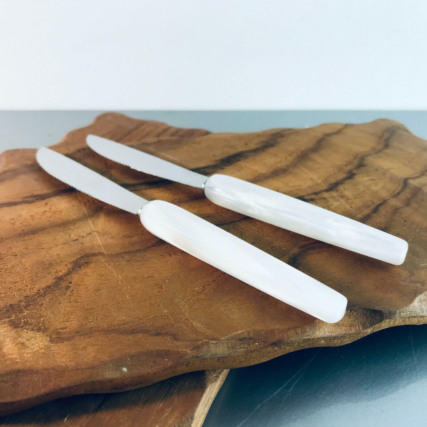 Brettchen Schnittenbrettchen Vesper mit Messer Teak Vintage 50er 60er 