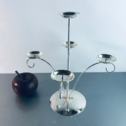 REICHARDT Kerzenhalter 70er 60er VINTAGE versilbert ca 26 cm Kerzenständer