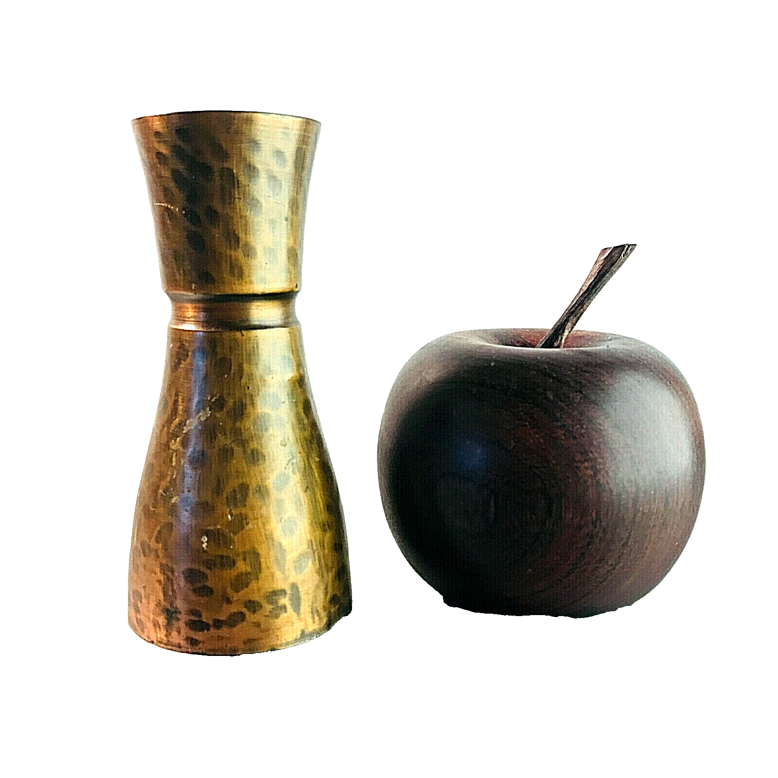 WALL Kupfer Vase 60er Hammerschlag Eisen Kupfervase 10,3 cm