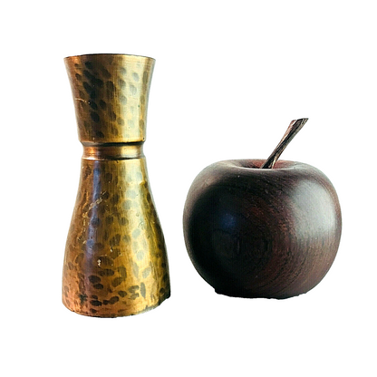 WALL Kupfer Vase 60er Hammerschlag Eisen Kupfervase 10,3 cm