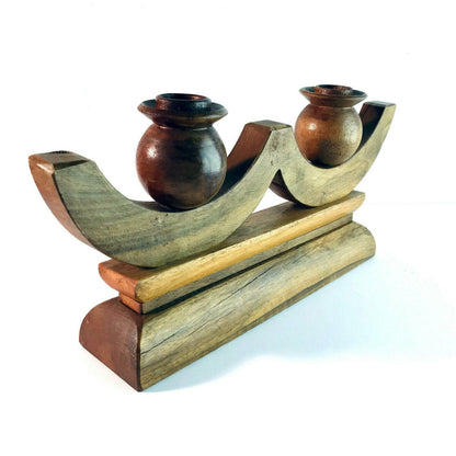 KERZENHALTER Kerzenständer Holz MID CENTURY 50er  B 31 cm
