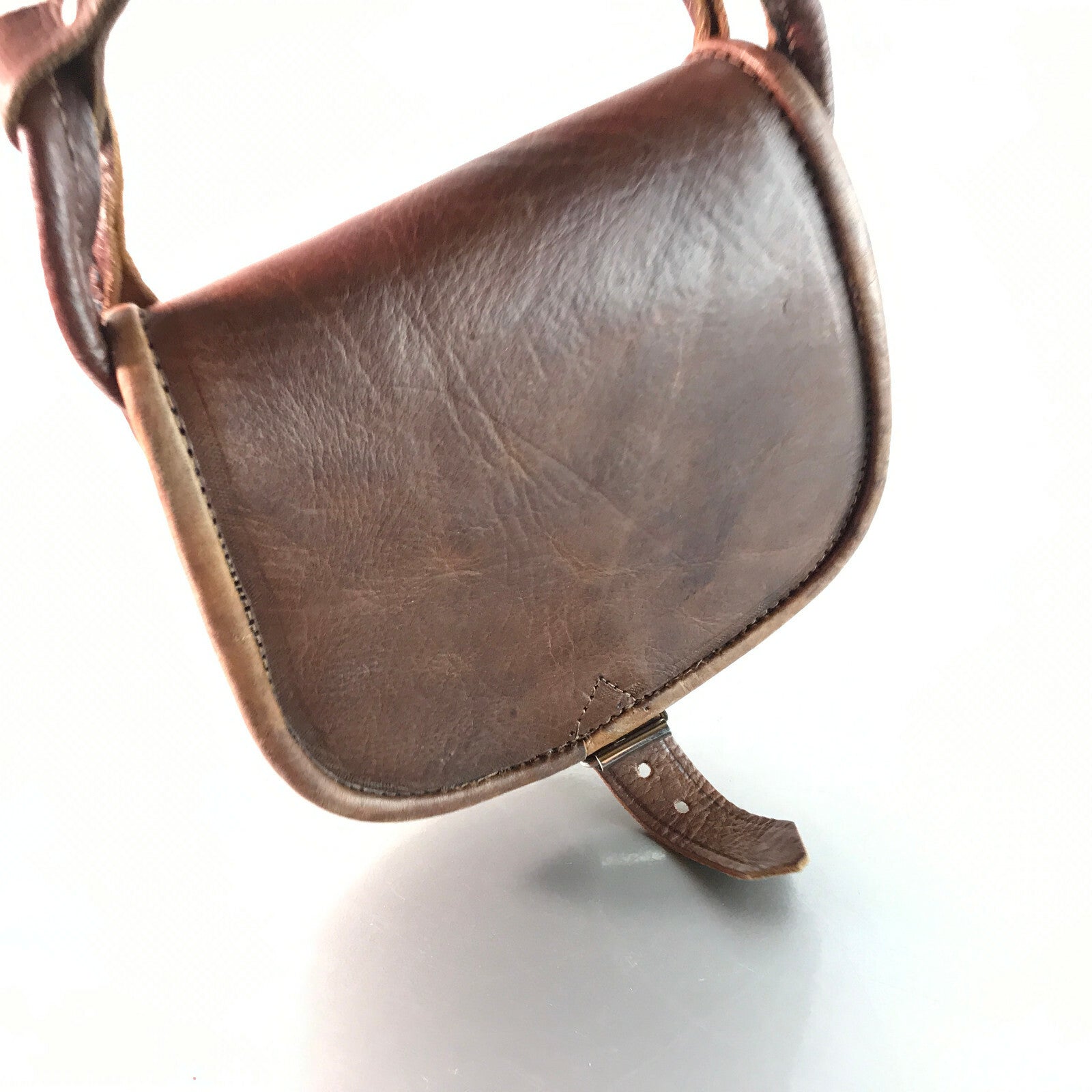 Vintage Handtasche ECHTLEDER braun Leder Tasche Schultertasche