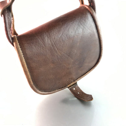 Vintage Handtasche ECHTLEDER braun Leder Tasche Schultertasche