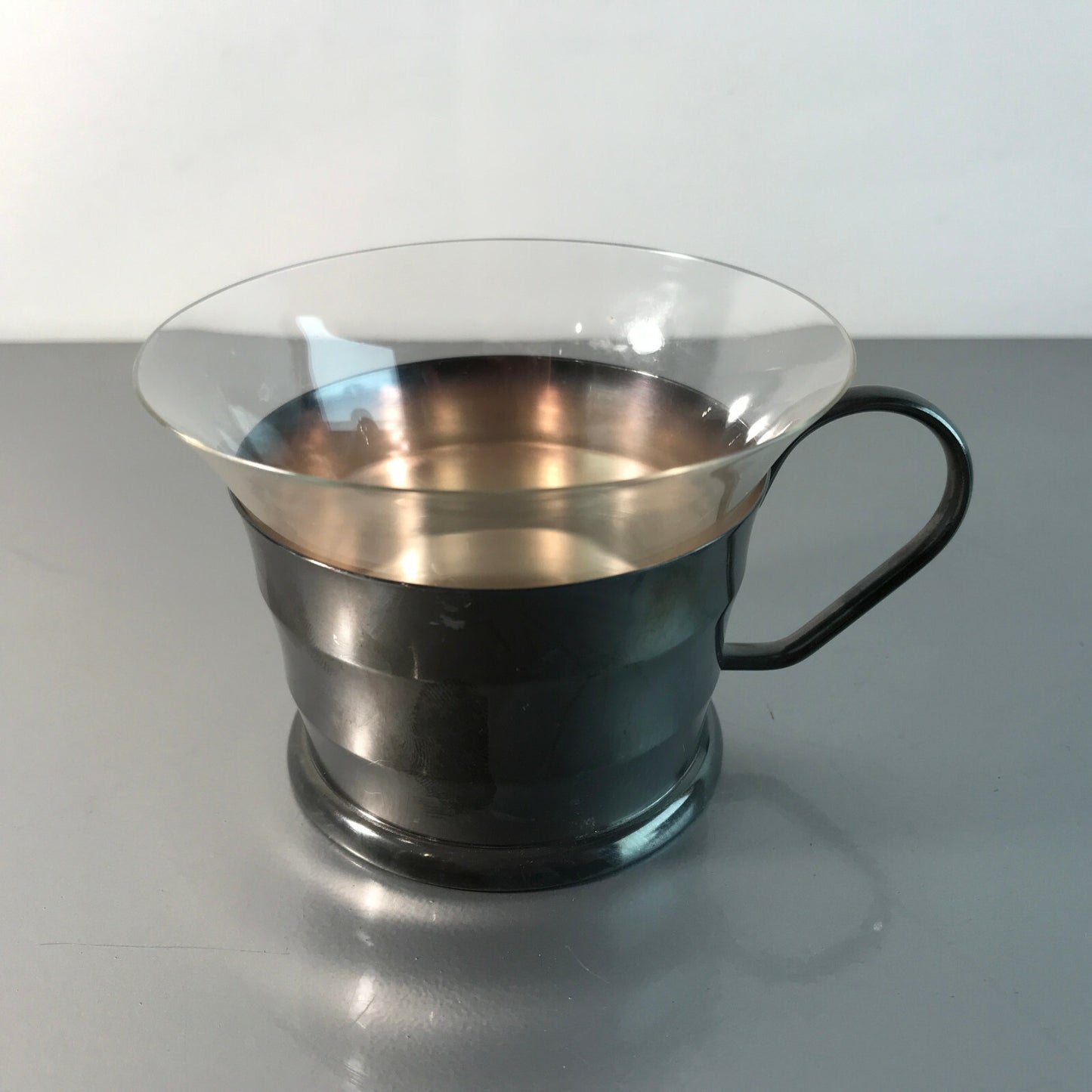 Art Déco Teetasse 30er 40er 50er VINTAGE versilbert Tasse Halter