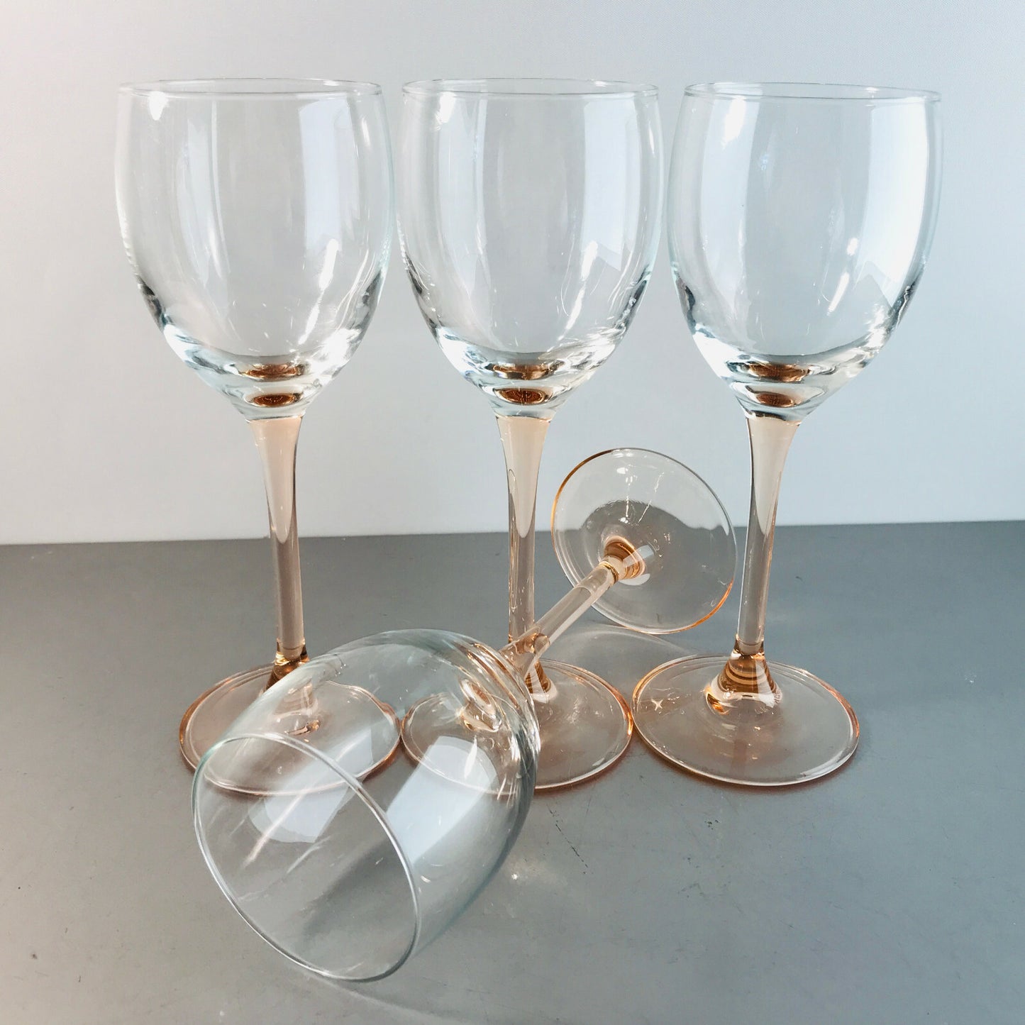 LUMINARC Weingläser  - 4er Set - rosa rosé Gläser Glas Vintage 19,7 cm