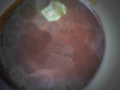 5 x ZINT Teeglas Kupfer Hammerschlag SCHOTT Mainz Glas 50er MID CENTURY