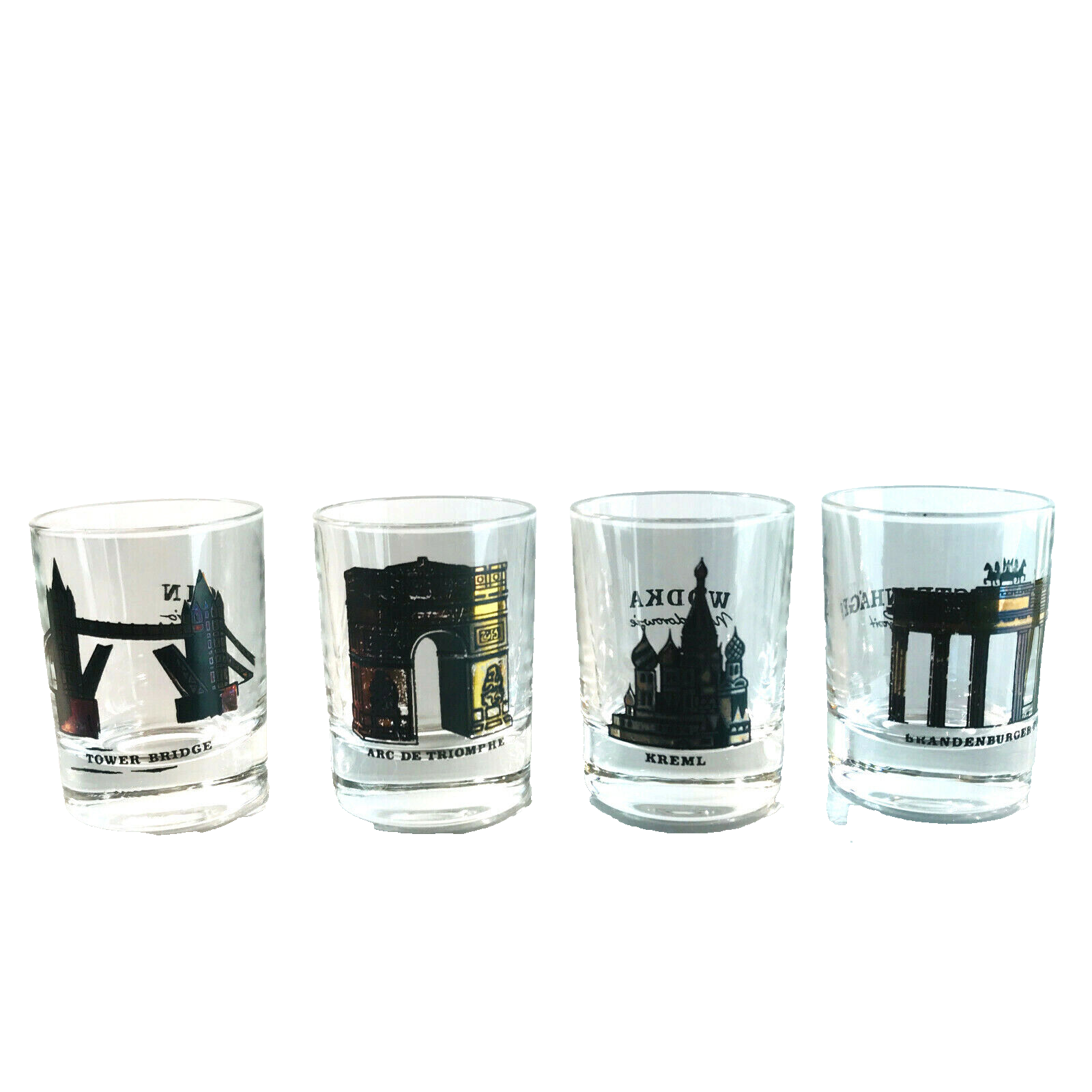 Gläser Glas Sonderedition 6 cm 4 er Set Schnapsgläser Gin Cognac Wodka