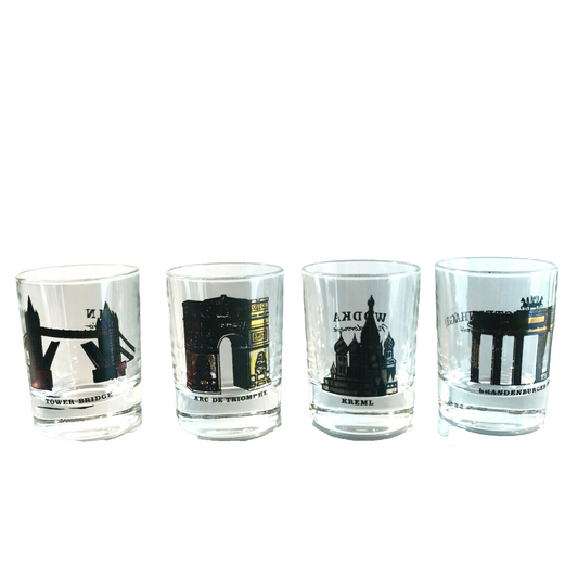 Gläser Glas Sonderedition 6 cm 4 er Set Schnapsgläser Gin Cognac Wodka