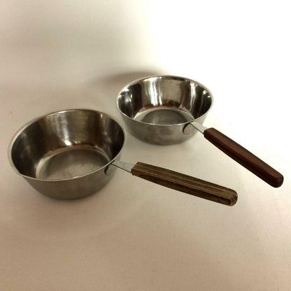 BRAUN & KEMMLER Pfännchen Stieltopf Butterpfännchen Edelstahl 60er 2er Set