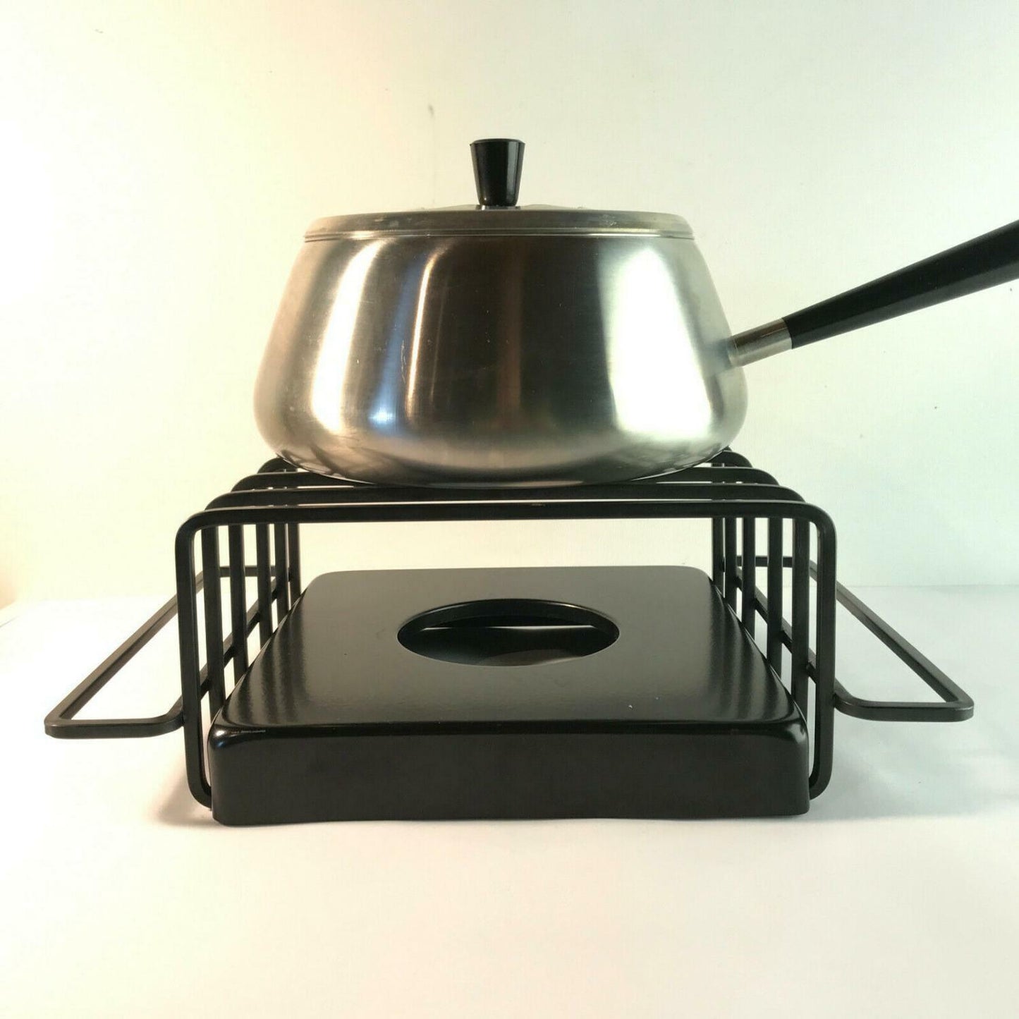 SPRING Swiss Fondue Topf Fonduetopf Stövchen Rechaud Edelstahl