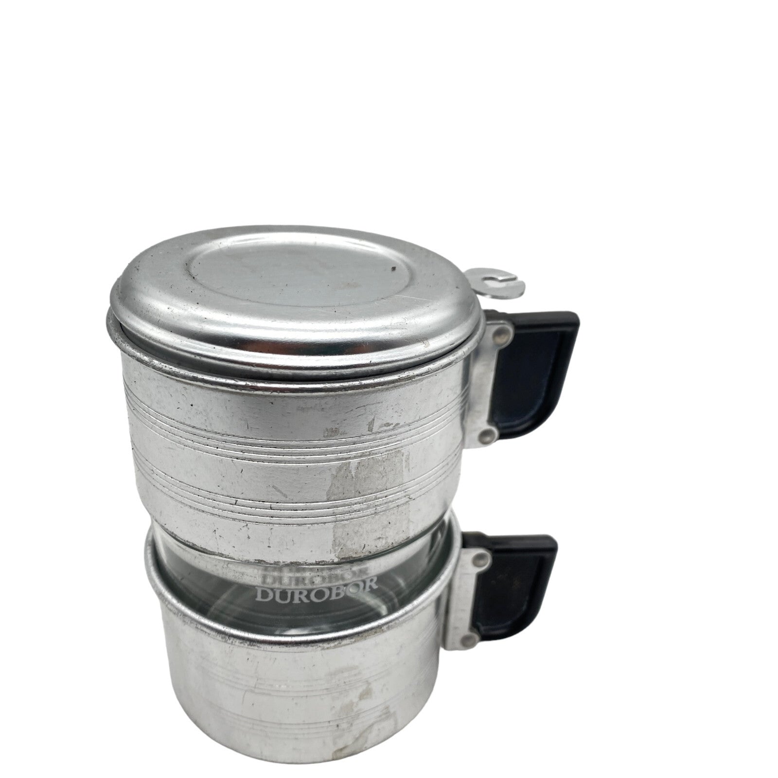 Belgischer Tassenfilter Teller Filter Alu  Set Tasse Durobor Kaffee Glas H 12,2