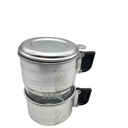 Belgischer Tassenfilter Teller Filter Alu  Set Tasse Durobor Kaffee Glas H 12,2