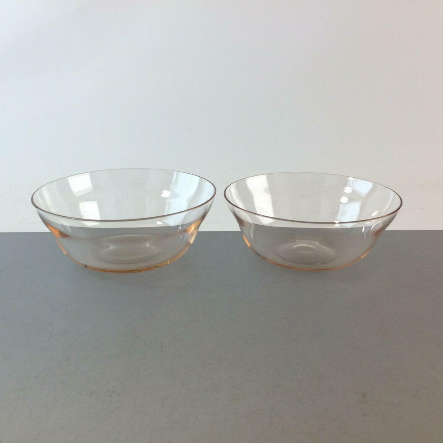 HOLMEGAARD Schälchen rosa rosße Schalen Glas 13 cm 2er Set Schüssel