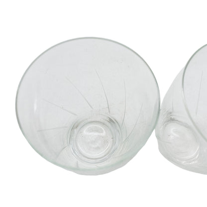 Wassergläser 105 cm - 2 er Set - beschliffen Rillen 50er 60er Gläser Glas