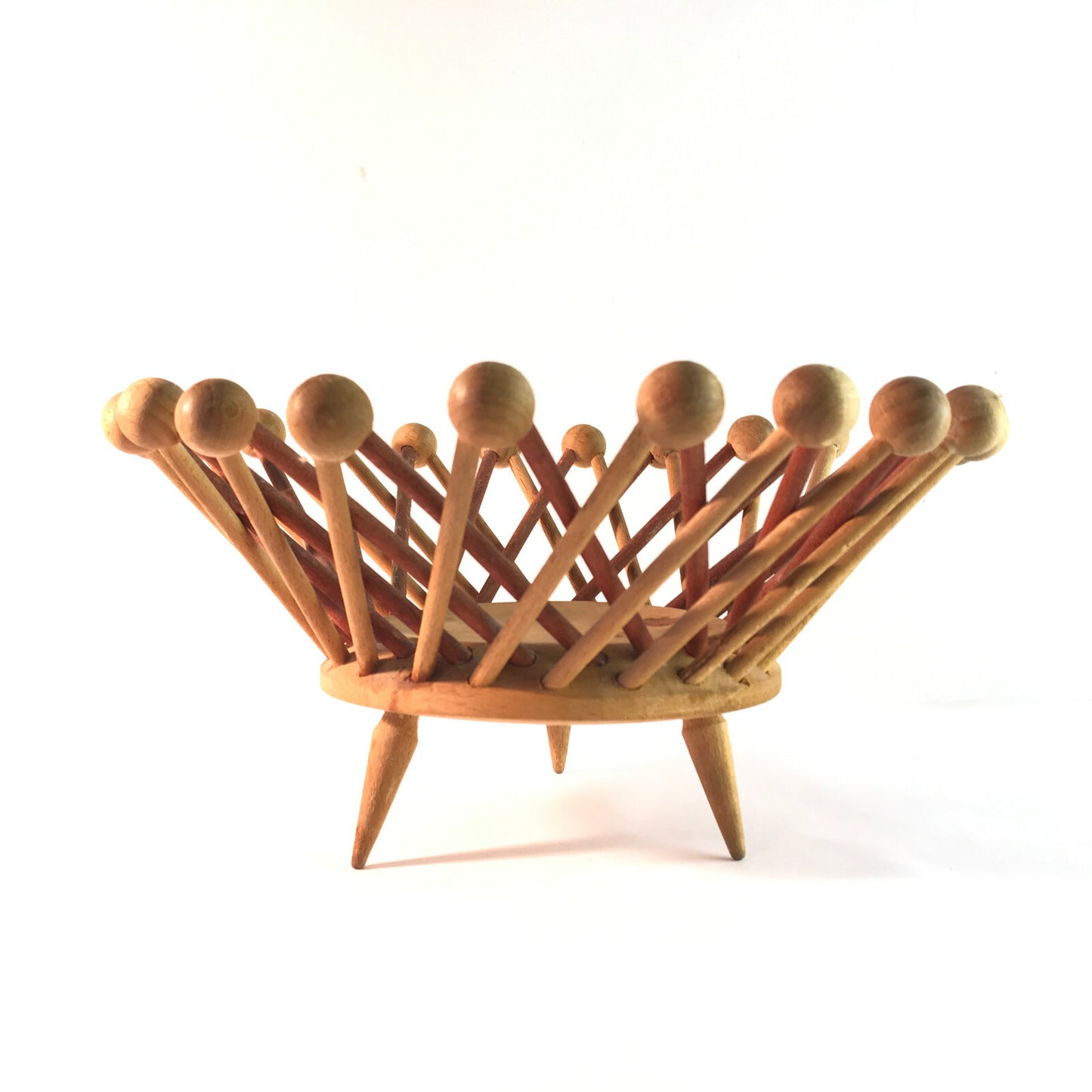 HOLZSCHALE 26 cm Schale Schüssel Vintage 50er 60er MID CENTURY 