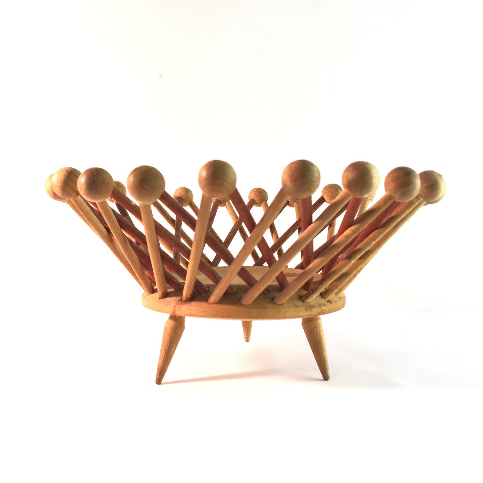 HOLZSCHALE 26 cm Schale Schüssel Vintage 50er 60er MID CENTURY 