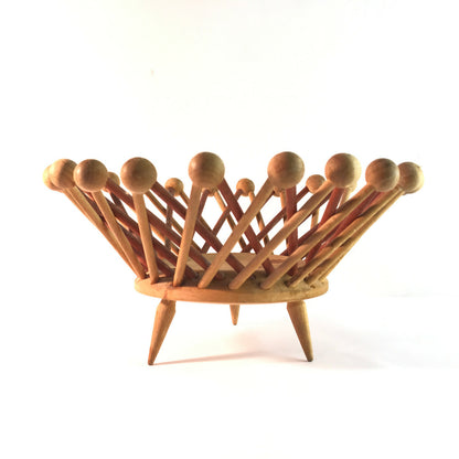 HOLZSCHALE 26 cm Schale Schüssel Vintage 50er 60er MID CENTURY 