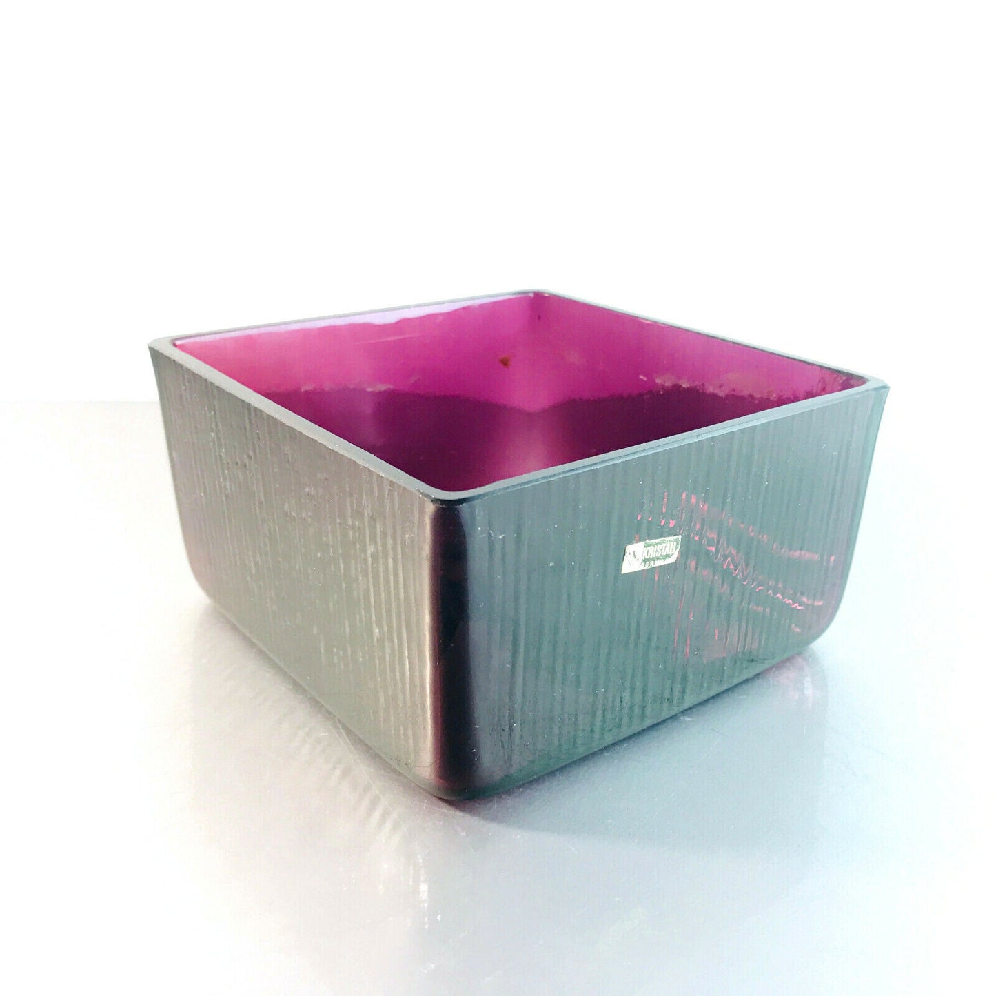 WMF Vase 60er MID CENTURY lila Schale Schälchen Glas Glasvase