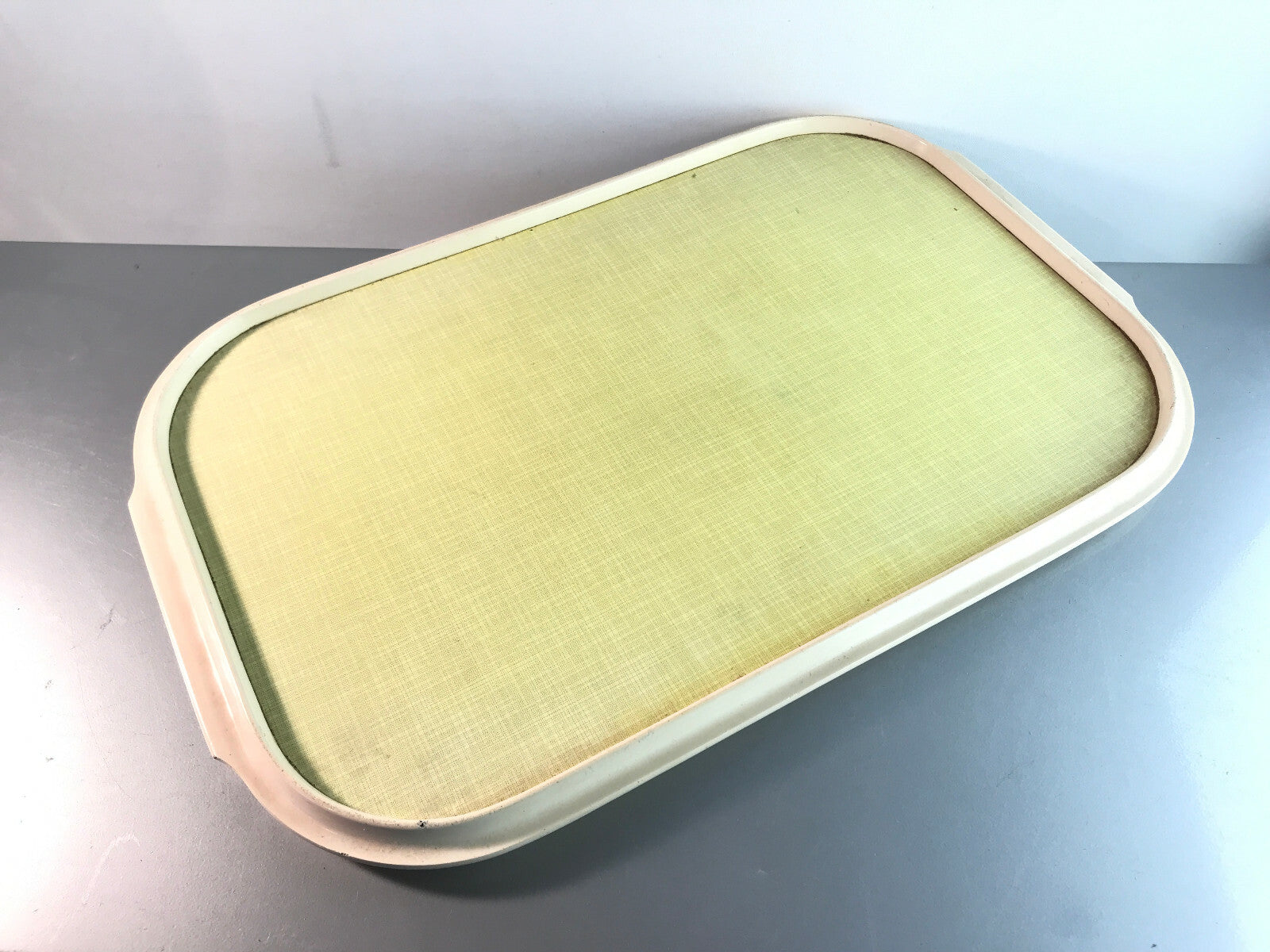 MID CENTURY 50er 60er Tablett  49 x 32 cm mit Muster Kunststoff 70er