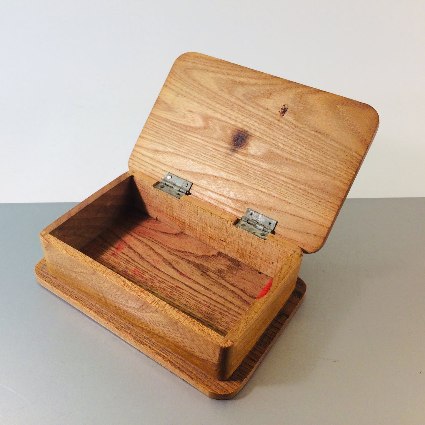 MID CENTURY Holz Dose 50er 60er Schale Deckel Deckeldose B 18 cm