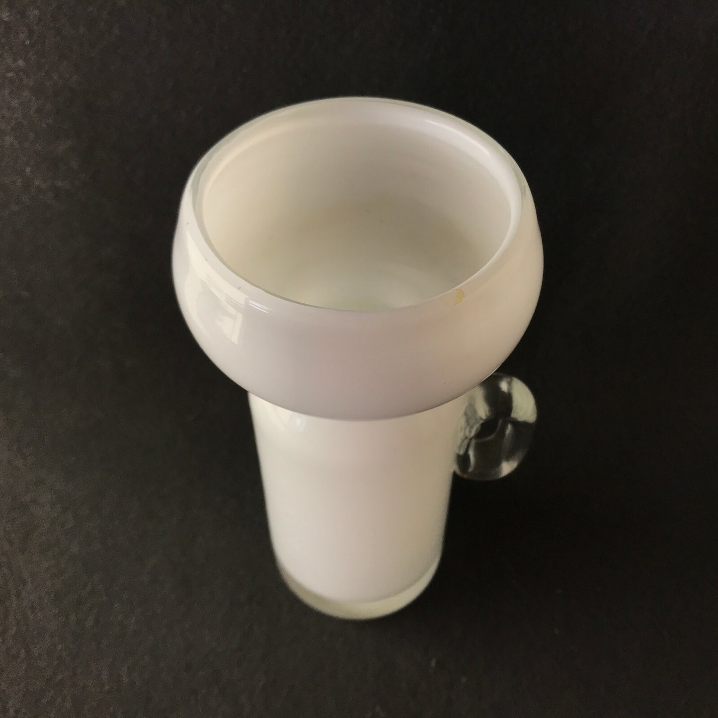 Vintage Vase weiß klar 16cm 50er MID CENTURY Überfang weiß