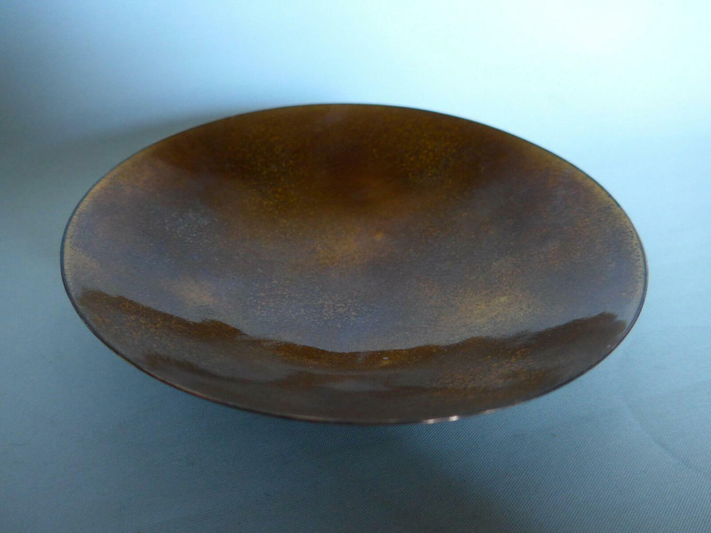 KUPFER Emaille 50er 60er MID CENTURY emailliert braun