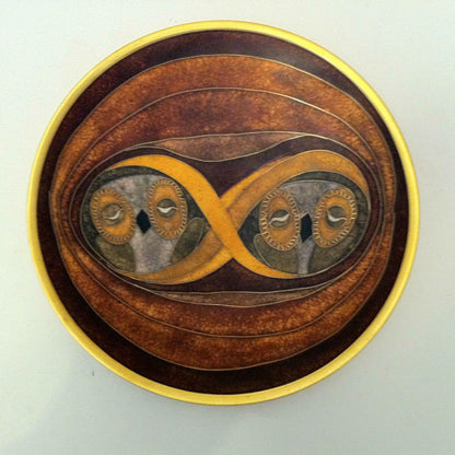 Käthe RUCKENBROD (sig.) Teller Matt Emaille 50er MID CENTURY Mattemaille