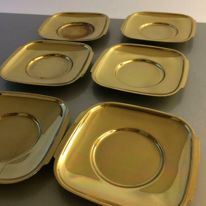 MUSSBACH Untersetzer für Gläser Teeetassen Messing 50er 60er MID CENTURY
