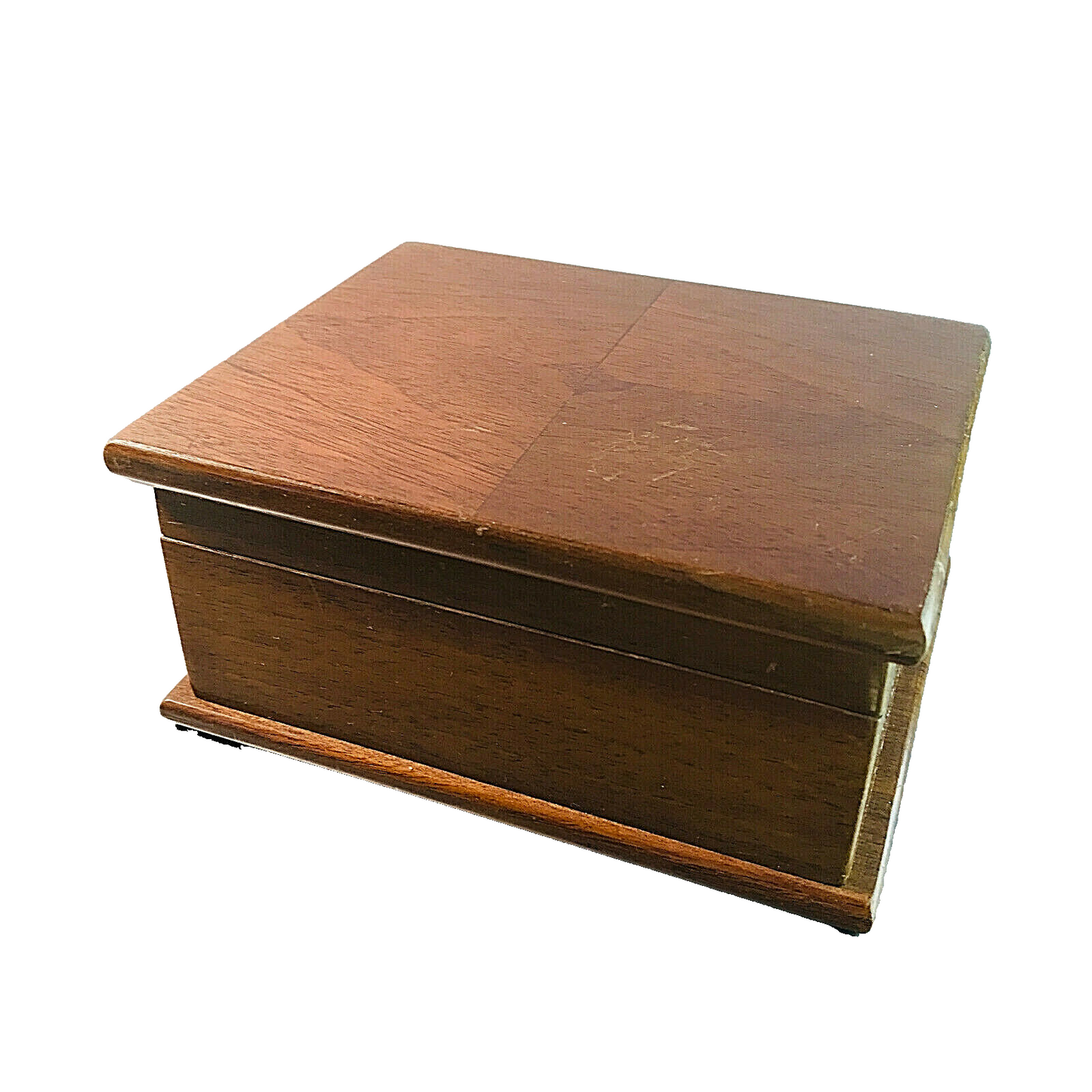 Deckeldose HOLZ Holzdose DOSE eckig Schmuckdose Schatulle Spiegel