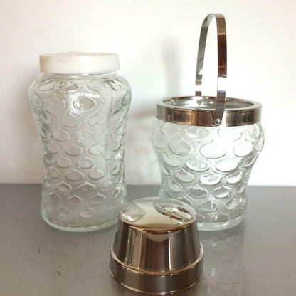 QUIST Eiswürfeleimer Glas 50er 60er & Cocktailshaker 60er 70er Set
