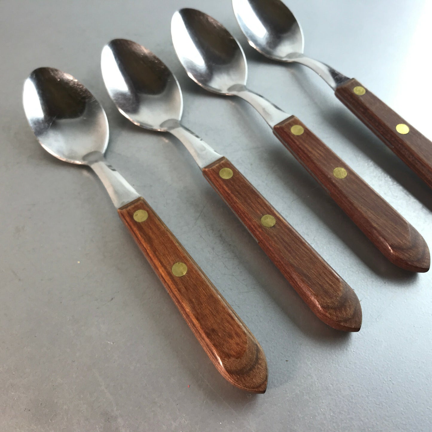 Town & Country Löffel Set Holz Teak Griff Vintage MID CENTURY 60er L 17cm