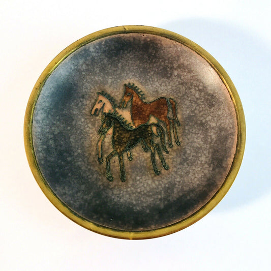 Käthe RUCKENBROD Teller Emaille 50er MID CENTURY Stegemaille Cloisonné