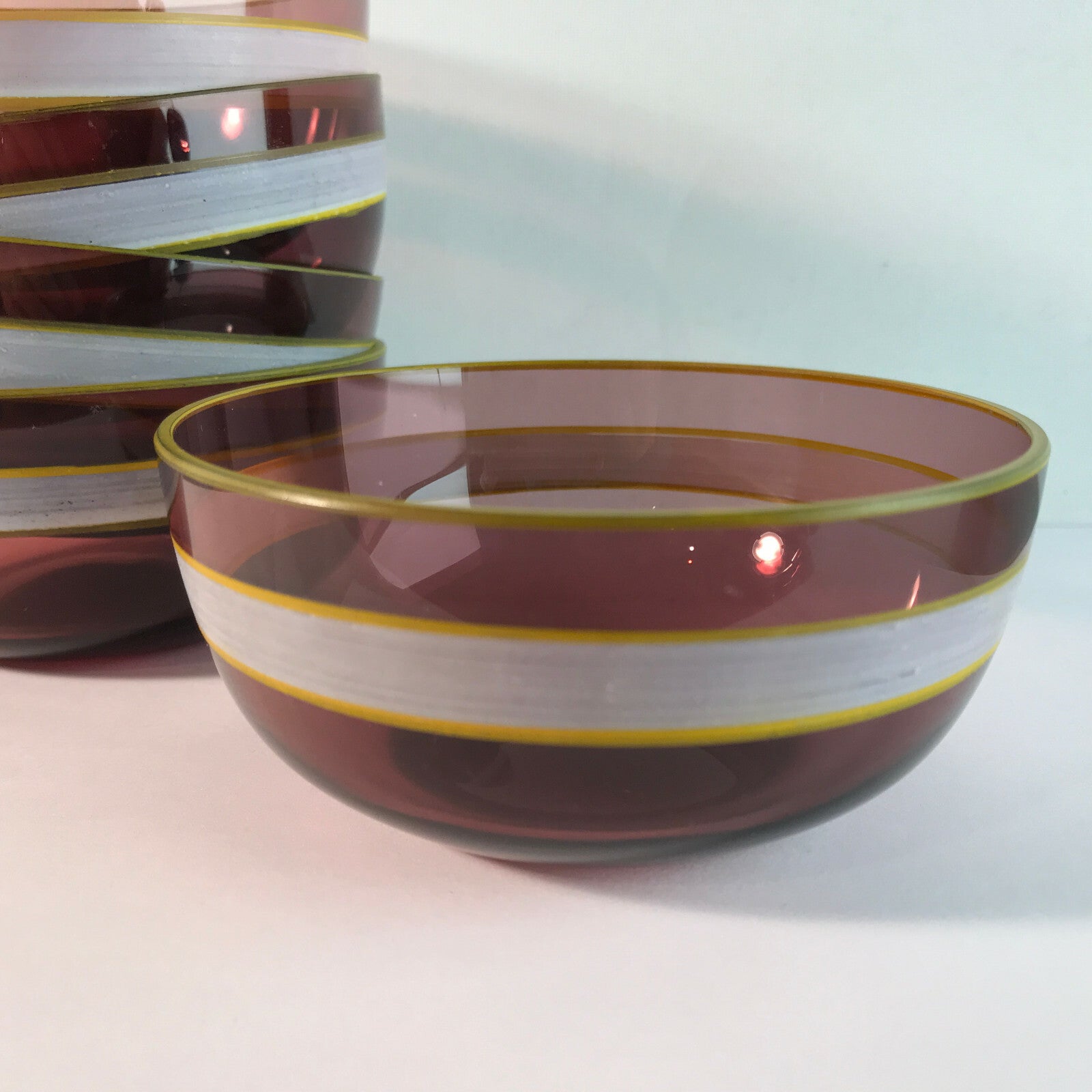 Lila Schälchen Schale 10,3 cm 50er 60er Vintage MID CENTURY Schüssel 