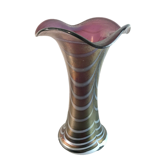 POSCHINGER Vase Vintage 50er 60er Glas 26 cm irisierend lila Dekoration