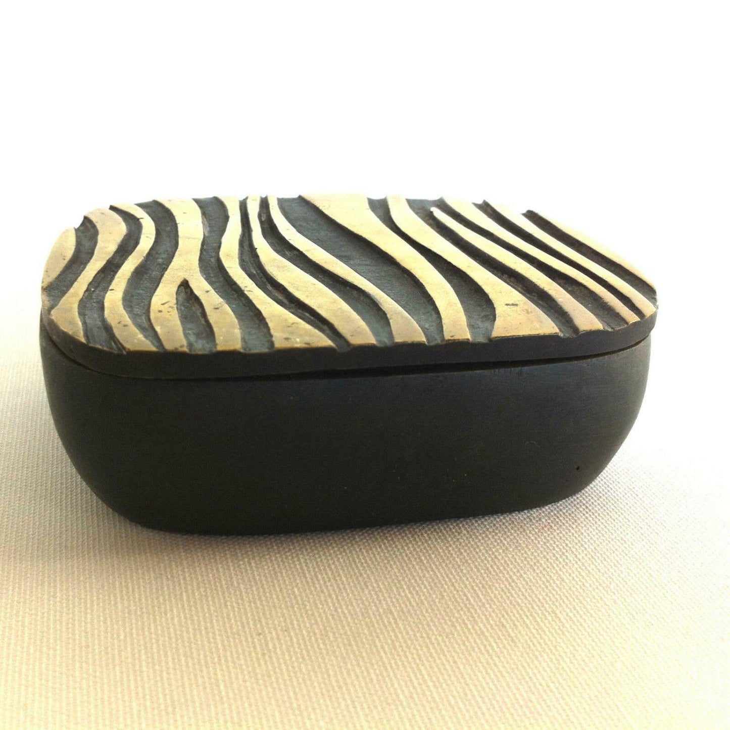Walter BOSSE (punziert) Zigarettendose Dose Art Déco Zebra Messing KUFSTEIN