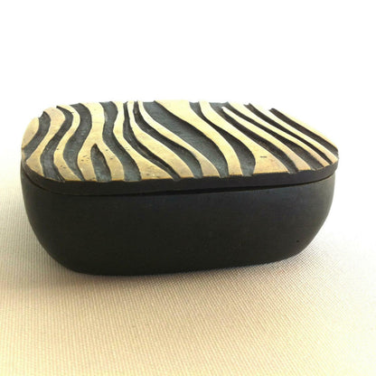 Walter BOSSE (punziert) Zigarettendose Dose Art Déco Zebra Messing KUFSTEIN