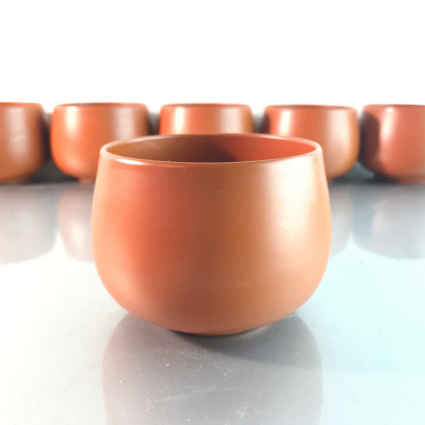 Chinesische Teeschalen 6 cm Teeservice TONKERAMIK Zeremonie 6er Set