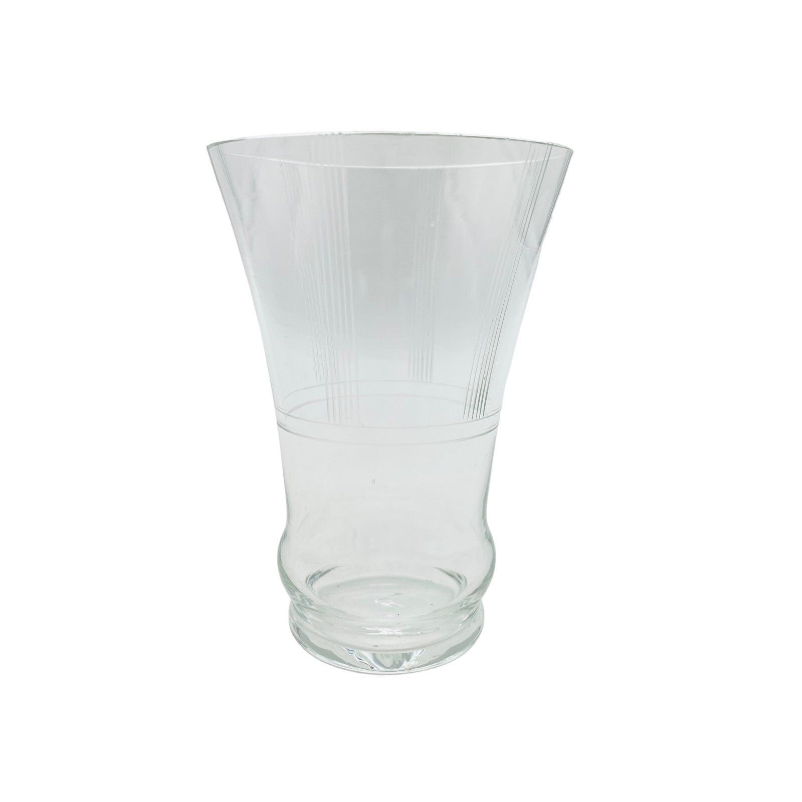 Wasserglas 10,2 cm beschliffen Rauten Schliff 50er 60er Glas (Einzelglas)