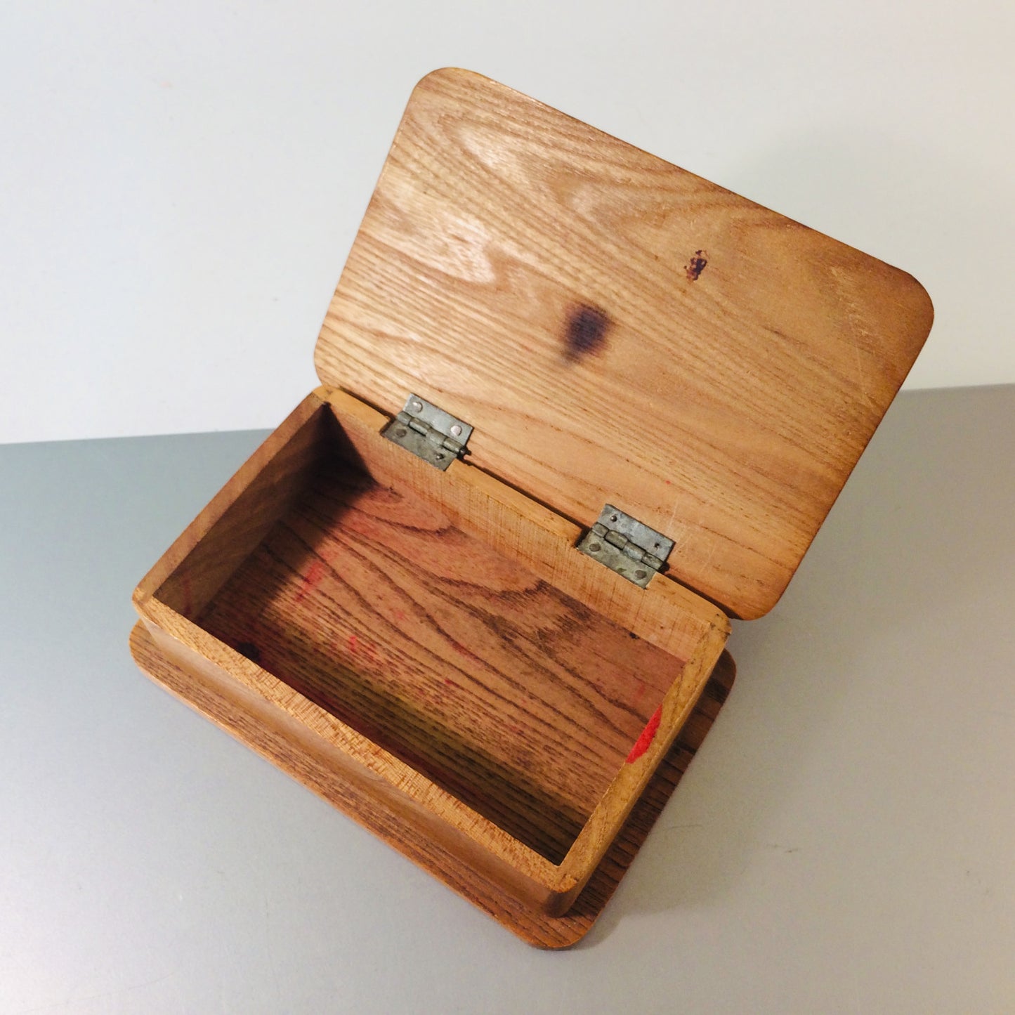 MID CENTURY Holz Dose 50er 60er Schale Deckel Deckeldose B 18 cm