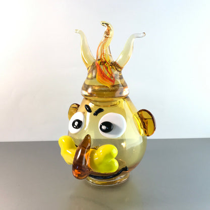 Murano Arte Bonboniere Glasdose Clown Harlekin Dose Deckeldose 60er 70er