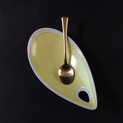 ALKA Porzellan Schale Schälchen 14,8 cm Messing 50er 60er MID CENTURY 