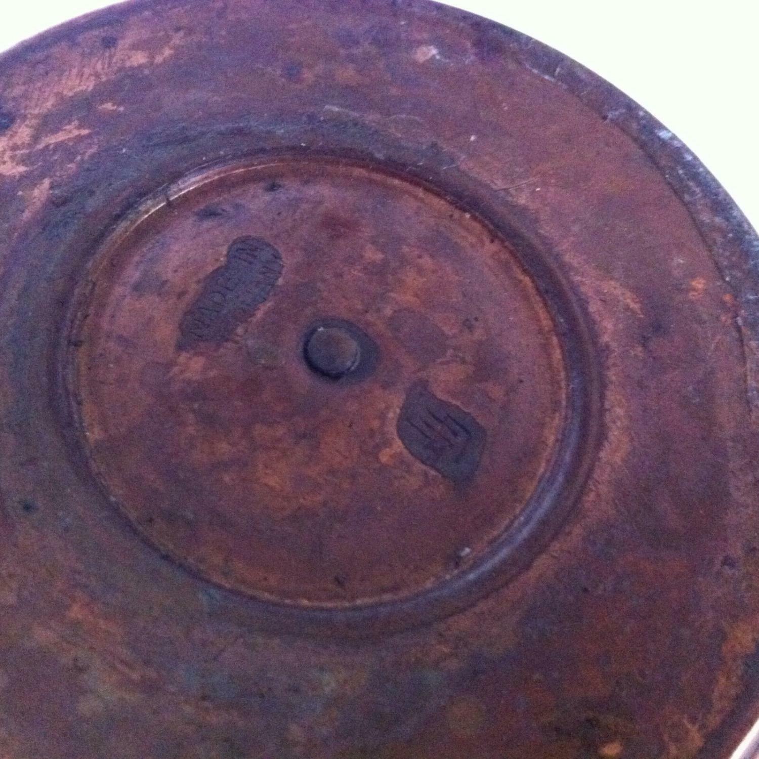 Stövchen Kupfer Hammerschlag 50er MID CENTURY Rechaude (unb. punziert)