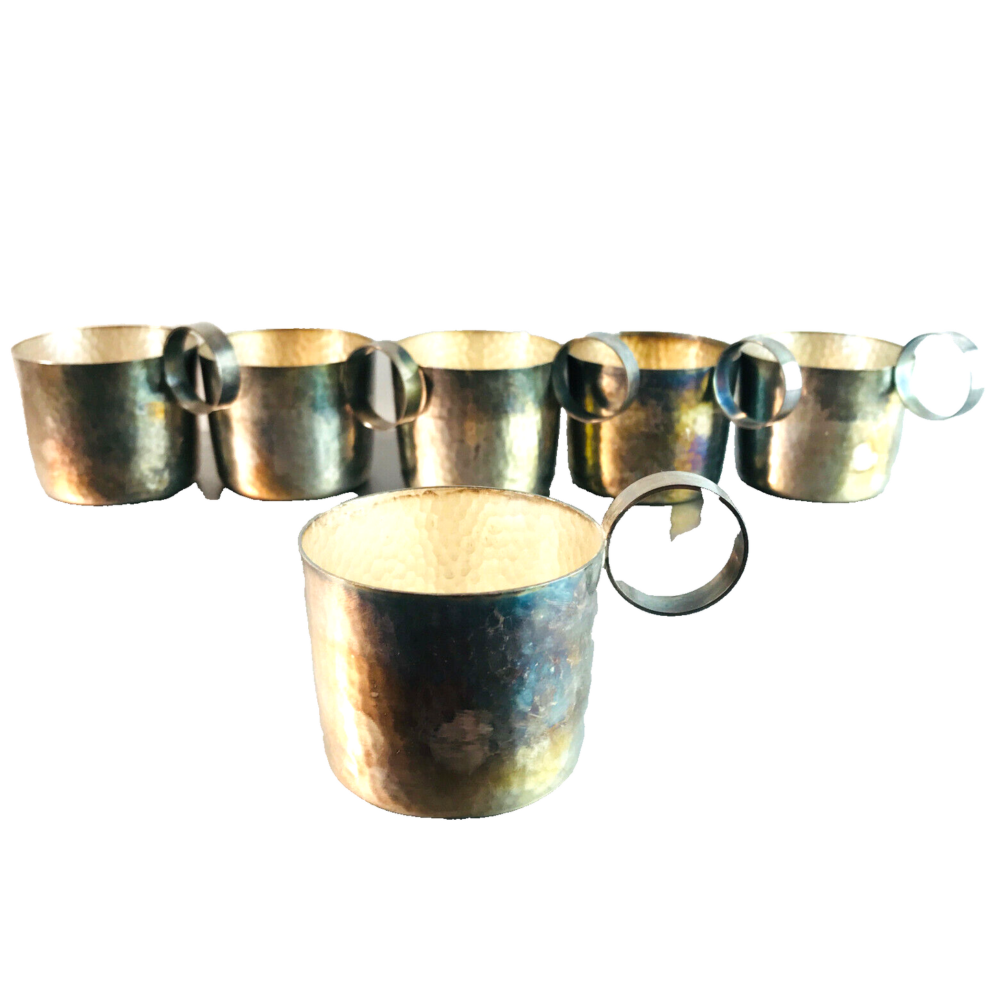 Art Déco Teetassen 30er 40er 50er VINTAGE Tassen Halter versilbert