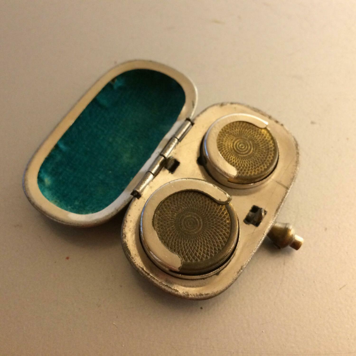 Mini Geldbörse für eine Halskette mit Groschenfach Münzhalter Art Déco
