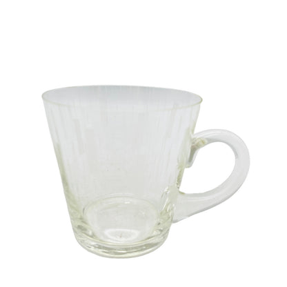 Tasse Teetasse Bowletasse H 7,4 cm 50er 60er Schliff beschliffen  (Einzelglas)