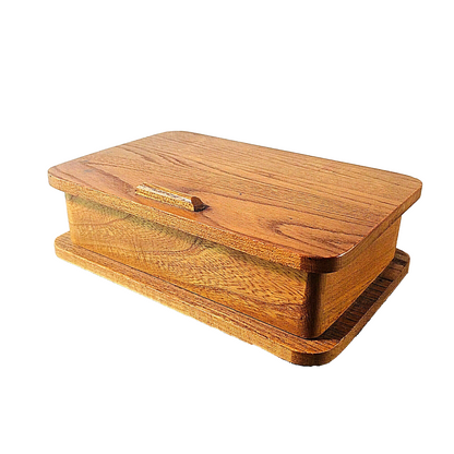 MID CENTURY Holz Dose 50er 60er Schale Deckel Deckeldose B 18 cm