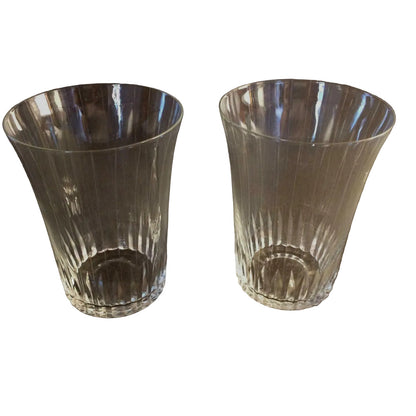 Wassergläser beschliffen 50er 60er Glas Gläser 10,2 cm