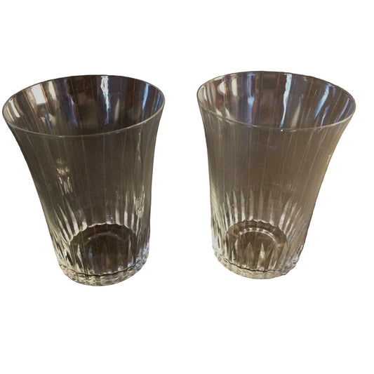 Wassergläser beschliffen 50er 60er Glas Gläser 10,2 cm