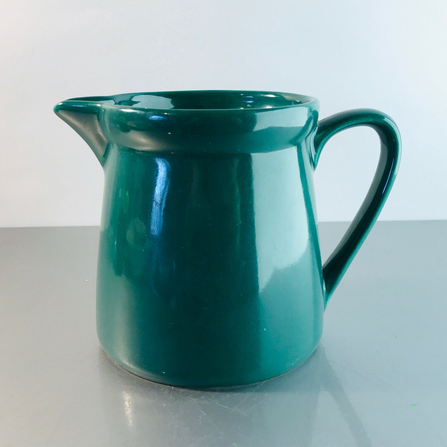 Vinatge Keramik grün H 11,8 cm Krug Kanne Kännchen