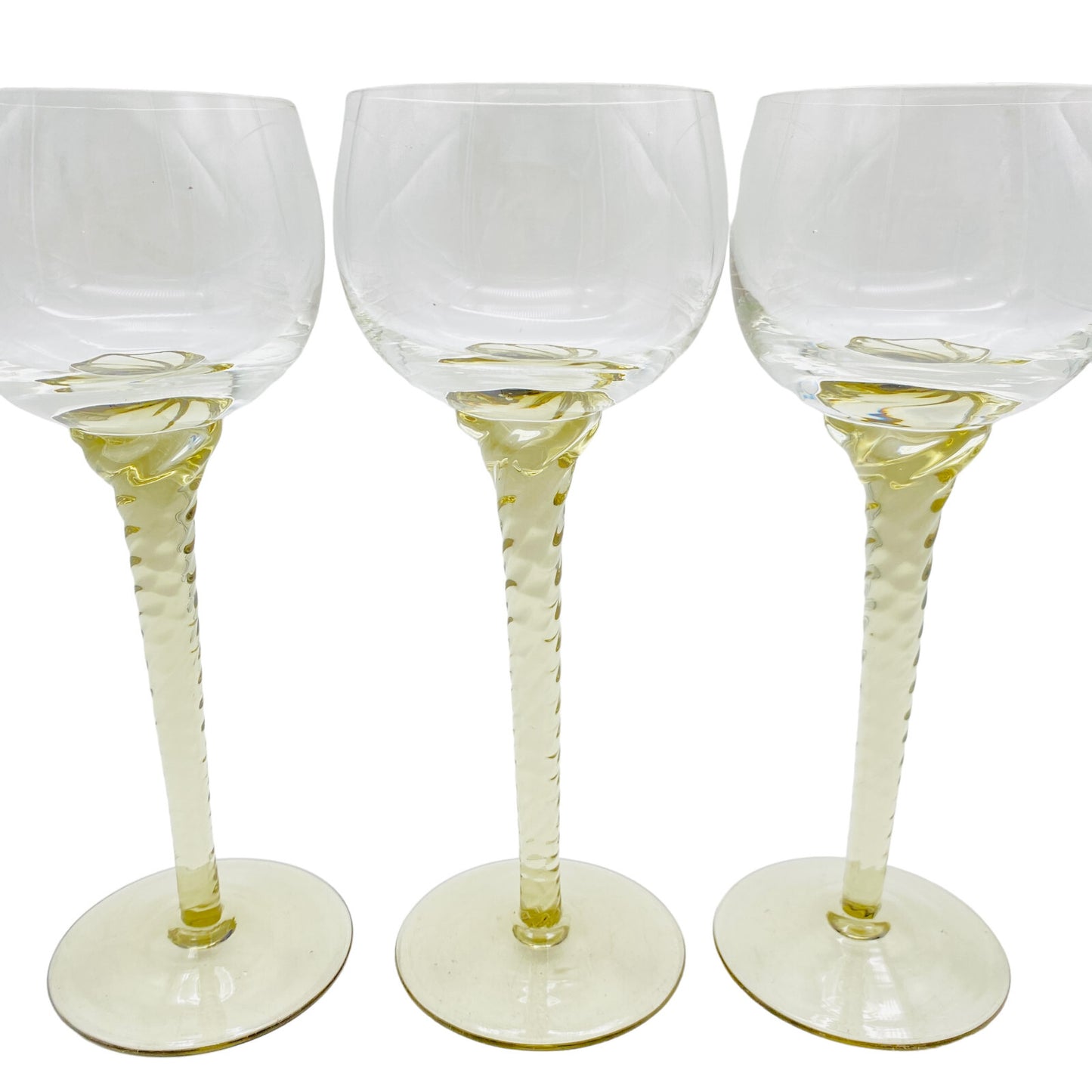 Vintage 3er Set Weingläser Weinglas Glas 18,6 cm 60er 70er Rauchglas Dekoration